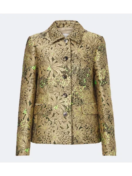 Geacă Dries Van Noten cu model floral din jacard