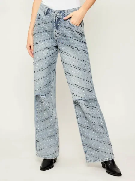 One Teaspoon Blugi BIRTHDAY JACKSON | Relaxed fit | mid waist albastru