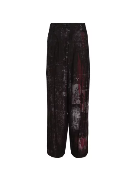 Pantaloni Y's cu imagine negru