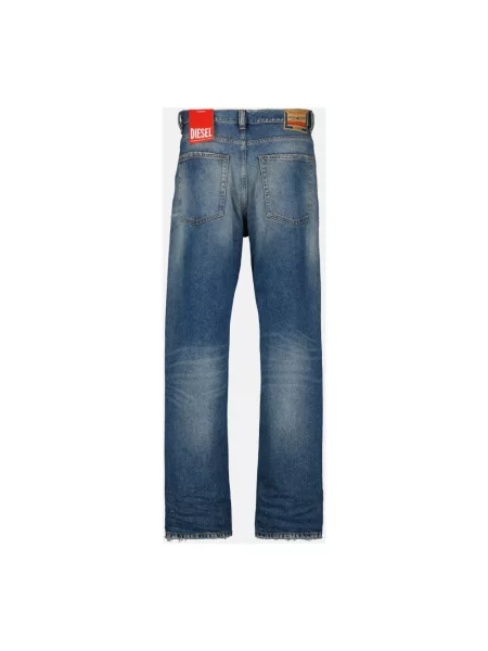 Jeansy straight leg Diesel D-Macs niebieskie