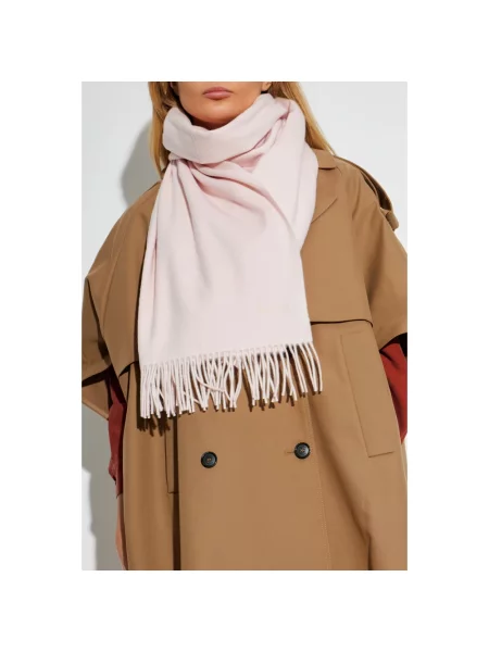 Szal Max Mara z kaszmiru różowa