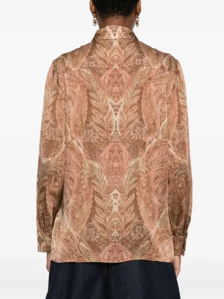 Cămașă Zimmermann cu imagine cu model paisley portocaliu