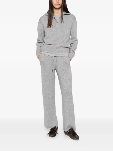 Pantaloni Maje tricotate cu cordon gri