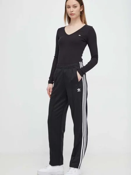 Tommy Jeans majica z dolgimi rokavi z bombažem črna