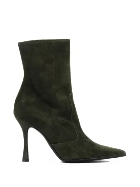 Cizme scurte Paul Warmer din piele de căprioară verde