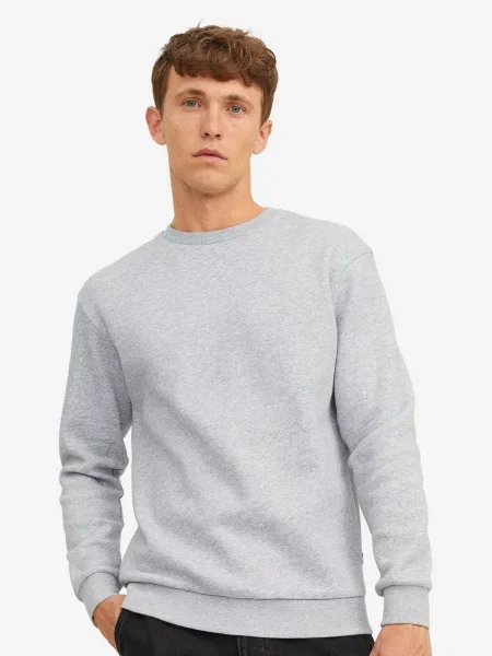 JACK & JONES Mikina Bradley svetlosivá sivá