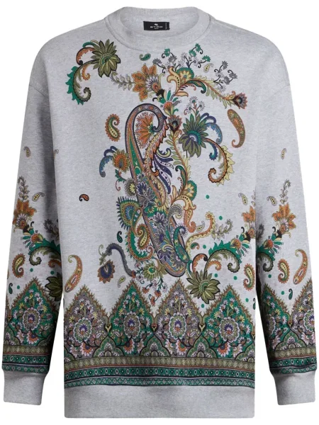 Hanorac Etro cu imagine cu model paisley gri
