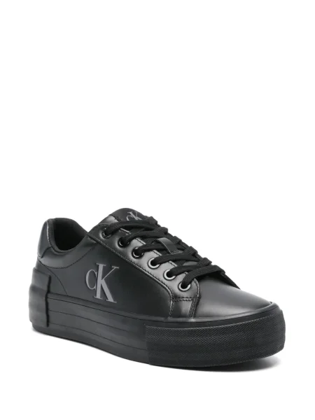 Sneakerși Calvin Klein Jeans din piele negru
