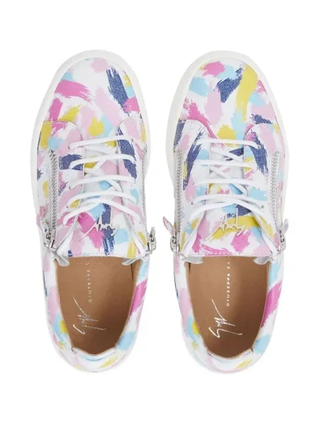 Sneakerși Giuseppe Zanotti cu imagine alb