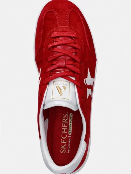 Skechers ACADEMY-COURT CHARM női nubuk sportcipő piros