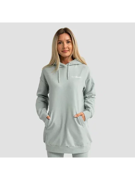 Bluza z kapturem długa Limitless Longline zielona
