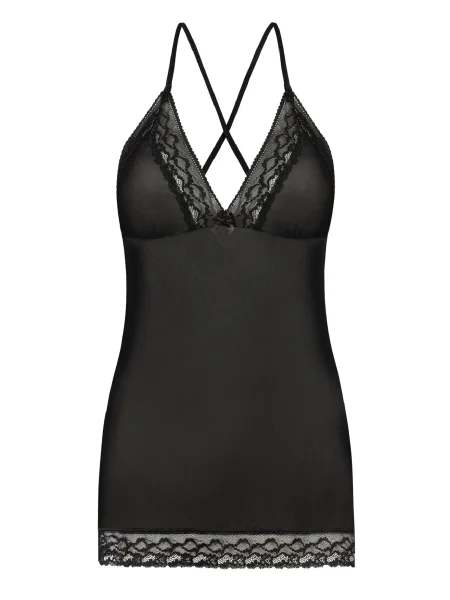 TEYLI Spalna srajca črna