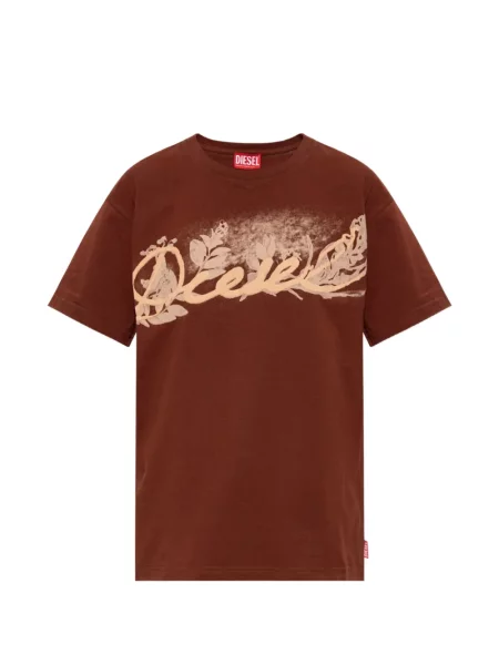 Tricou Diesel cu imagine maro