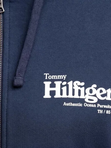 Mikina s kapucňou Tommy Hilfiger modrá