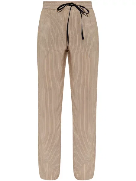 Pantaloni Victoria Beckham plisate maro