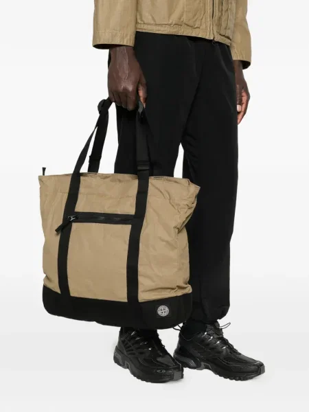 Geantă Stone Island cu strasuri verde