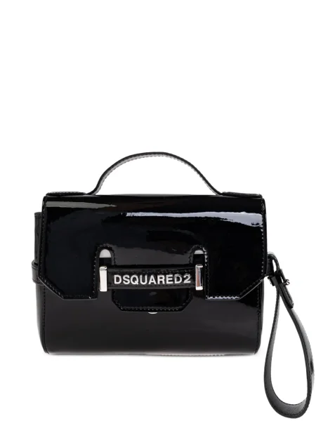 Geanta de piele Dsquared2 din piele negru