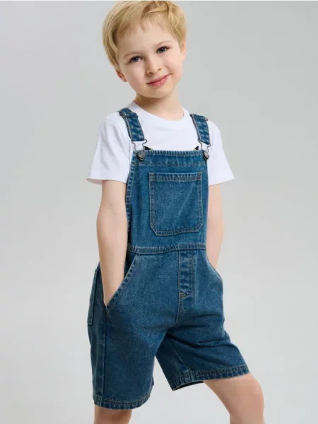 Sinsay Džínové kraťasy s laclem modrá