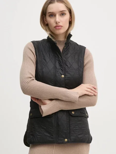 Matlasat vestă Barbour negru