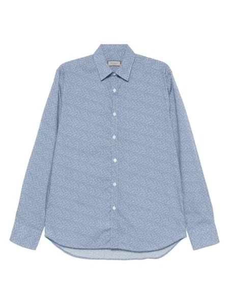 Cămașă Canali cu imagine albastru