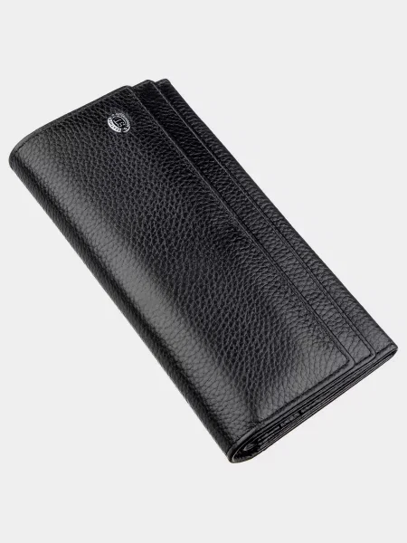 Кожаный кошелек St Leather Accessories черный
