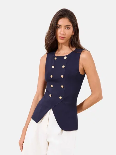 Lipsy Vestă bleumarin