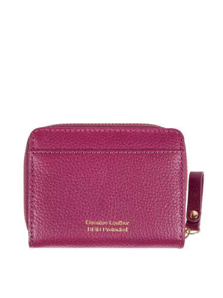 Кожаный кошелек Ashwood Leather розовый