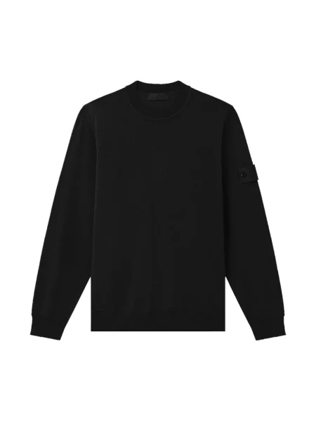 Sweter Stone Island wełniany z kamieniami czarny