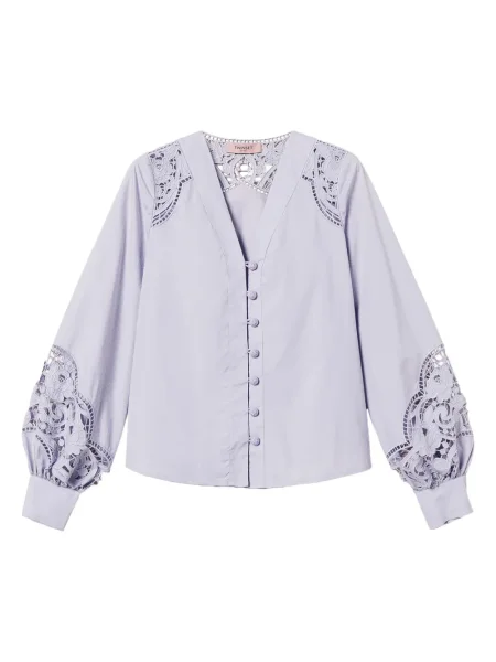 Cămașă Twinset cu broderie violet