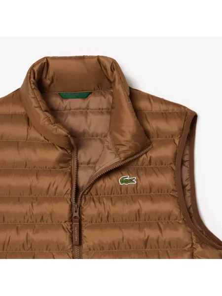 Lacoste Pikowana Kamizelka brązowy