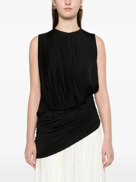 Decora top Abadia drapat negru