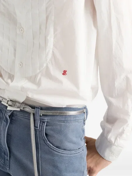 Cămașă Prada cu broderie alb