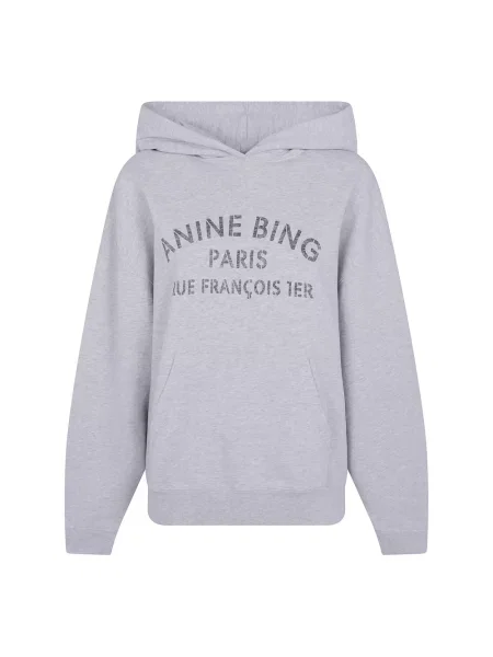 Bluza z kapturem Anine Bing z kapturem szara