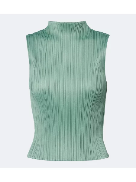 Top Pleats Please Issey Miyake verde