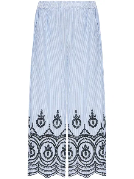 Pantaloni Munthe cu broderie albastru