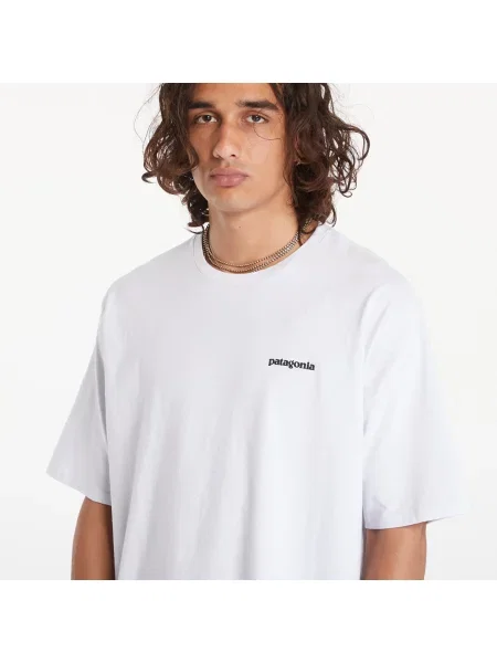 Tričko Patagonia M's P6 Logo Responsibili Tee White L bílé