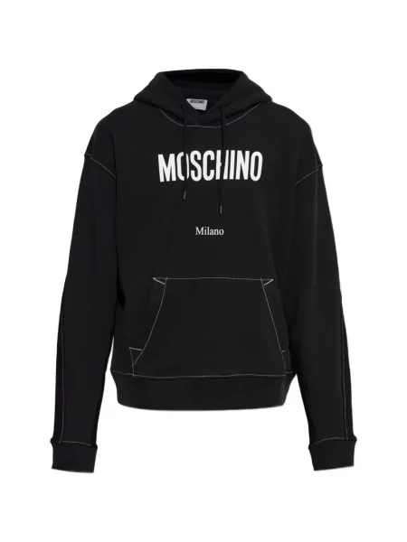 Hanorac cu glugă Moschino cu imagine negru