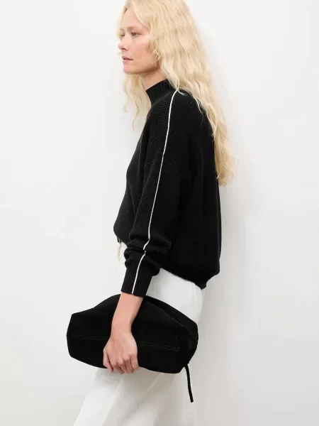 Pulover s kašmirom Answear.LAB s poludolčevitom crna