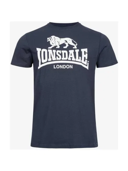 Koszulka Lonsdale Logo krótki rękaw granatowy S biały