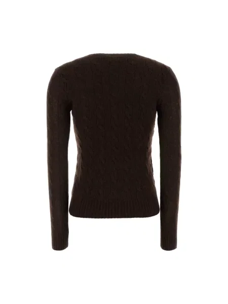 Sweter Polo Ralph Lauren z kaszmiru brązowy
