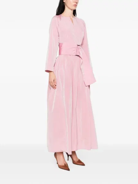 Cu centură lung rochie maxi Co.go roz