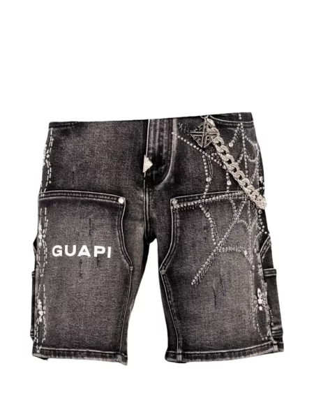 Stras pantaloni scurți Guapi gri