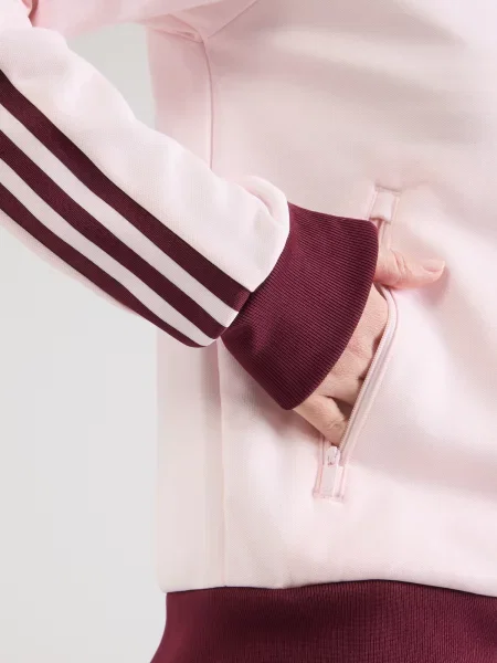 ADIDAS ORIGINALS Tepláková bunda CLASSIC / vínovo červená ružová