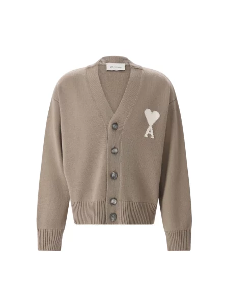 Kardigan Ami Paris brązowy