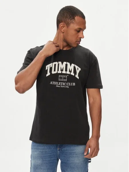 Tommy Jeans Tricou Athletic Club negru