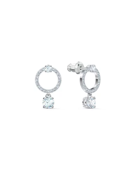 Kolczyki Swarovski z dżetami szare