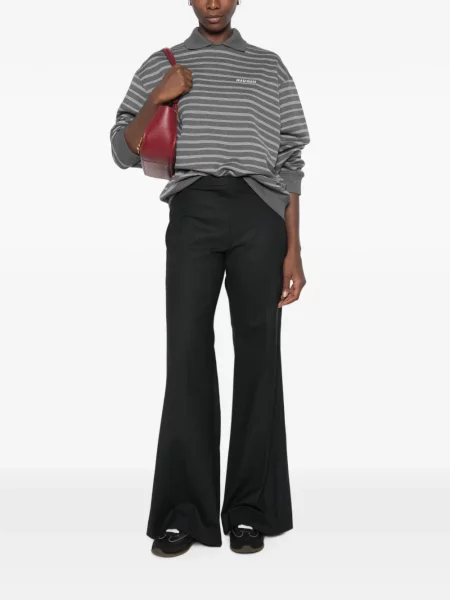 Pantaloni Sandro de lână albastru