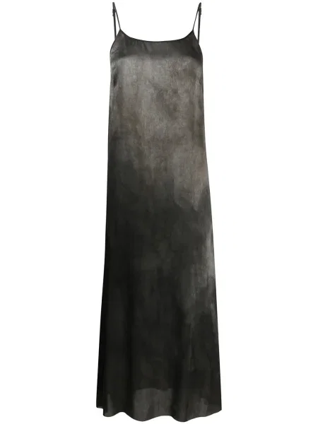 Jedwabna sukienka midi Uma Wang bez rękawów do kolan czarna