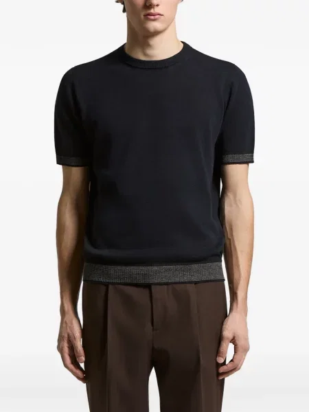 Tricou Peserico cu nervuri albastru
