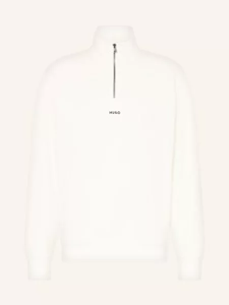 Hugo Bluza Dresowa Typu Troyer Durty weiss biała